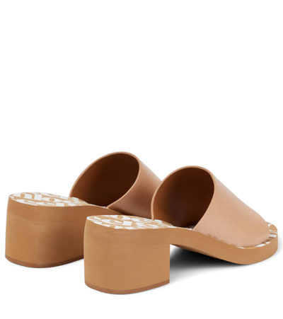 Shop See By Chloé Essie Leather Sandals In Beige