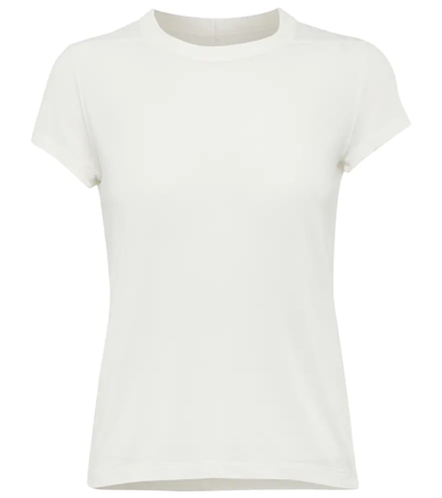 Shop Rick Owens Cropped Level T-shirt In Milk