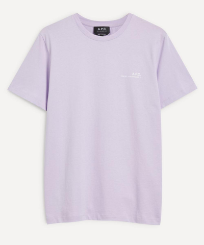 Shop Apc Item Logo Print T-shirt In Violet