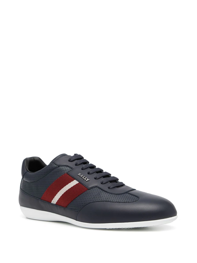 Shop Bally Side Stripe-detail Sneakers In Blau