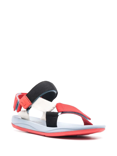 Camper X Sailgp Match Touch-strap Sandals In Red