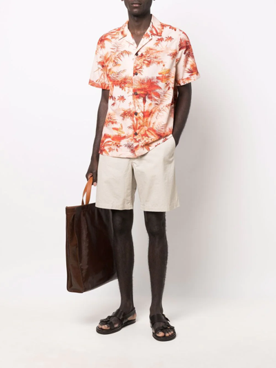 Shop Alanui Ho'okipa Toile Jouy Shirt In Orange