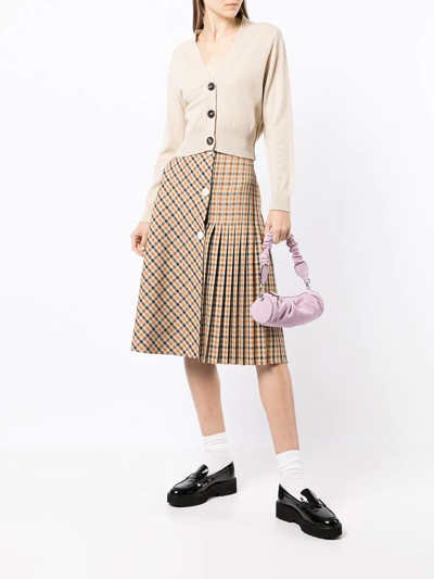 Pringle Of Scotland Cropped Button-up Cardigan In Braun