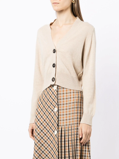 Shop Pringle Of Scotland Cropped Button-up Cardigan In Braun