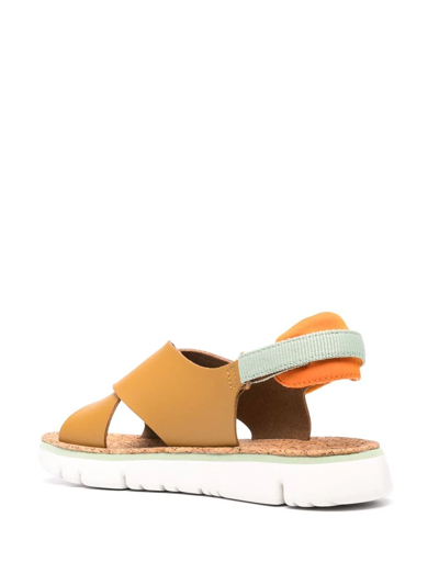 Shop Camper Oruga Slingback Leather Sandals In Braun