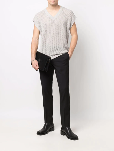 Shop Etro Slim-cut Tailored Trousers In Schwarz