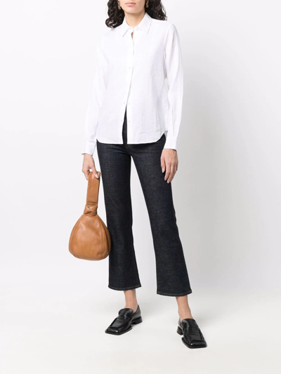 Aspesi Pointed-collared Buttoned Shirt In Weiss