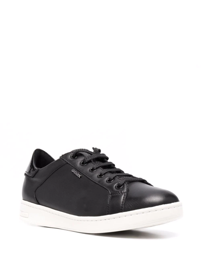 Geox Logo-plaque Low Top Sneakers In Schwarz