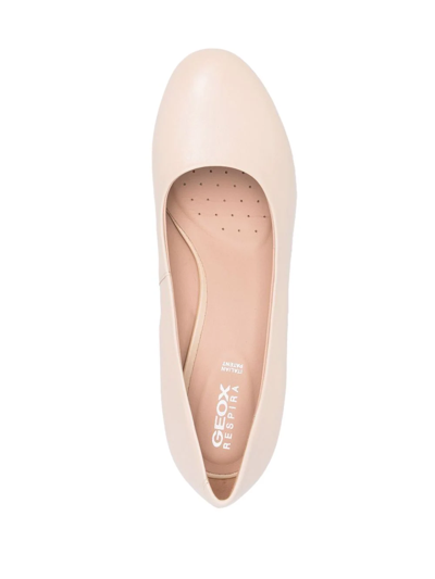 Geox Slingback Block Heel Pumps In Nude