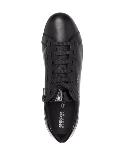 Geox Logo-plaque Low Top Sneakers In Schwarz