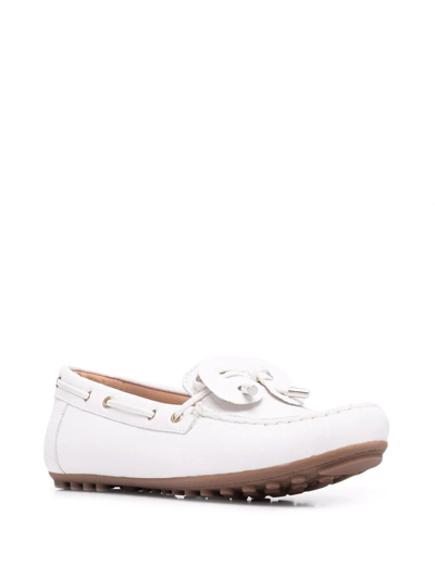 Geox Lace-up Detail Loafers In Weiss