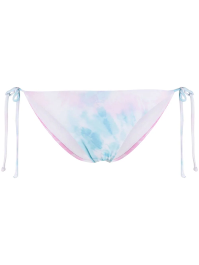 Shop Chiara Ferragni Tie-dye Bikini Bottoms In Blau