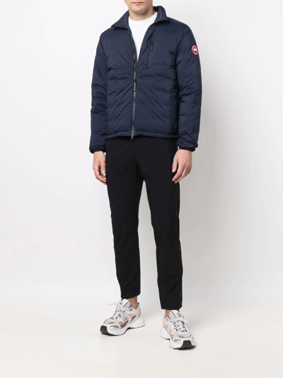 Shop Canada Goose Lodge Down Jacket In Blau