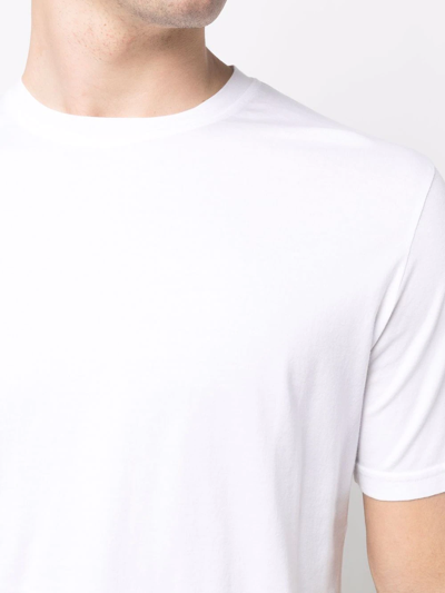 Shop Fedeli Basic Round Neck T-shirt In Weiss