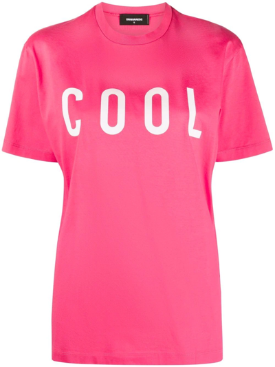 Shop Dsquared2 Cool Logo-print T-shirt In Rosa
