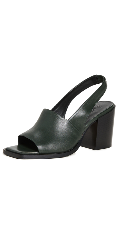 Shop Aeyde Alma Sandals In Moss