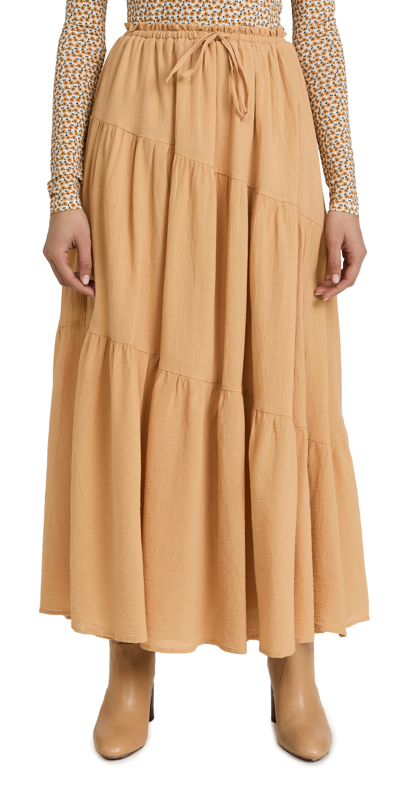 Shop Astr Balboa Skirt In Golden