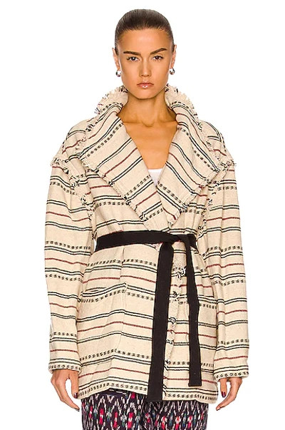 Shop Isabel Marant Étoile Josialo Jacket In Ecru