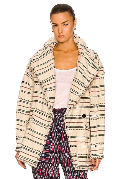 Shop Isabel Marant Étoile Josialo Jacket In Ecru