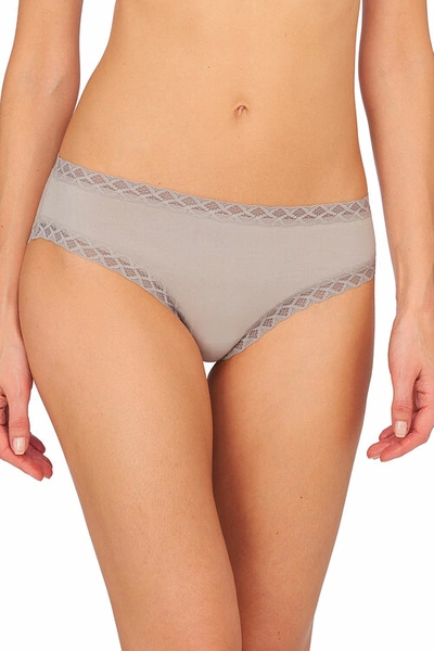 Shop Natori Bliss Girl Comfortable Brief Panty Underwear With Lace Trim In Marble