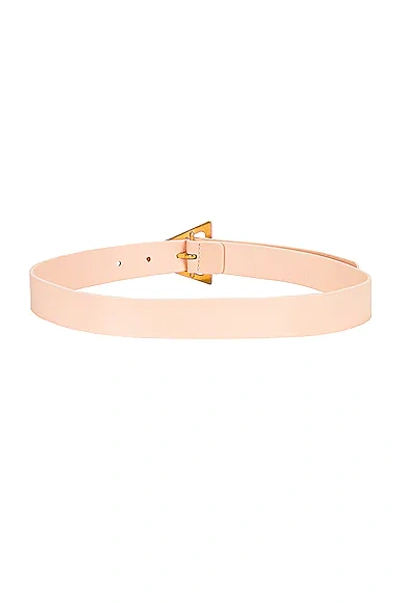 Bottega Veneta Triangle-buckle Leather Belt In Melon Washed & Gold