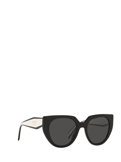 Shop Prada Eyewear Sunglasses In Black / Talc