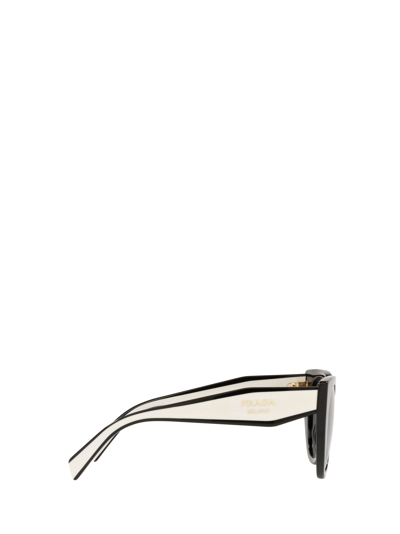 Shop Prada Eyewear Sunglasses In Black / Talc