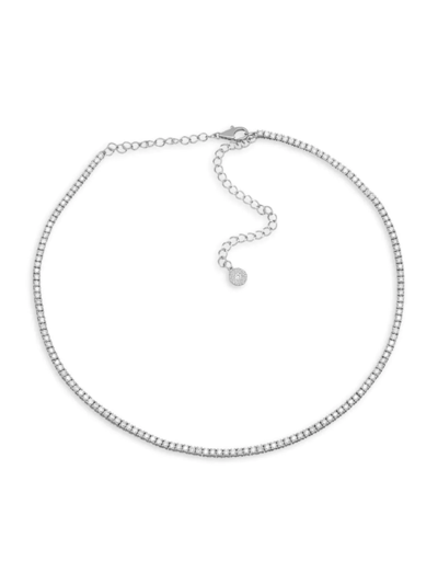 Shop Saks Fifth Avenue Women's 14k White Gold & 3 Tcw Diamond Choker Necklace