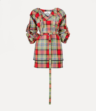 Shop Vivienne Westwood Mini Scylla Dress In Tartan