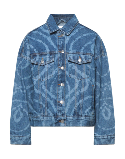 Shop Bolongaro Trevor Woman Denim Outerwear Blue Size S Cotton