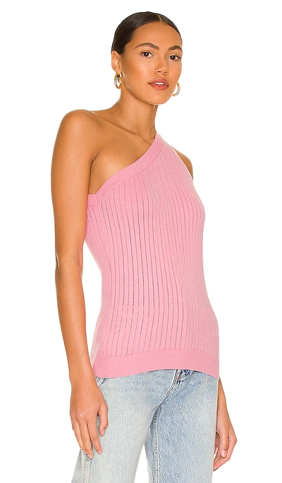 Shop Stitches & Stripes One Shoulder Tank In Pink