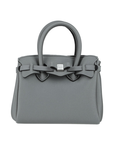 Shop Save My Bag Handbags In Grey