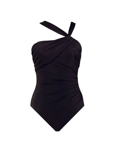 Shop Miraclesuit Swim Women's Rock Solid Europa One-piece Swimsuit In Black