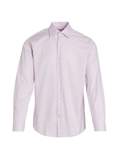 Shop Saks Fifth Avenue Men's Collection Anti-wrinkle Dress Shirt In Thistle