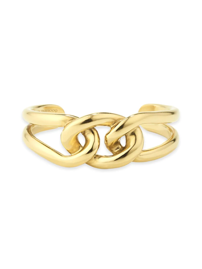 Shop Goossens Women's Lhassa Hammered 24k-gold-plated Chain Bracelet