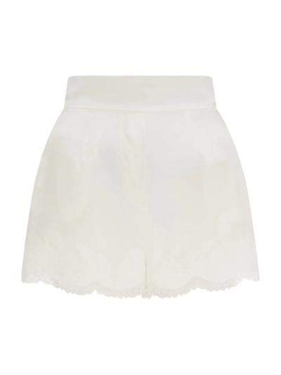 Shop Agent Provocateur Women's Amelia Lace-trim Pajama Shorts In Ivory