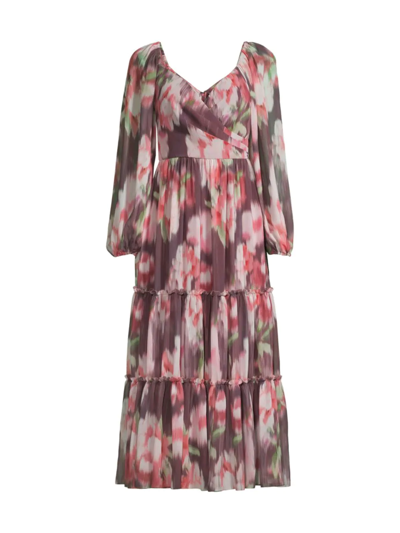 Shop Sachin & Babi Women's Jamie Blurred Floral Midi-dress In Floral Multi