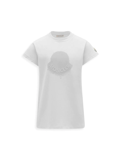 Shop Moncler Little Girl's & Girl's Logo T-shirt In White