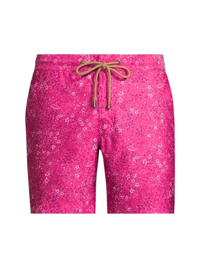 Shop Thorsun Men's Galaxy Swim Shorts In Pink Multi