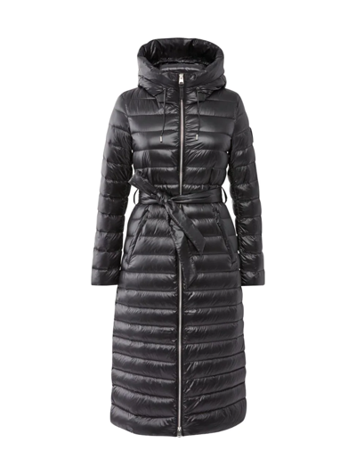 Shop Mackage Women's Portia Hooded Sateen Down Coat In Black