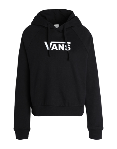 Shop Vans Wm Flying V Ft Boxy Hoodie Woman Sweatshirt Black Size S Cotton