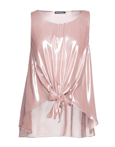 Shop Biancoghiaccio Woman Top Pink Size Xs Polyester