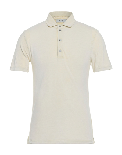 Shop Alpha Studio Man Polo Shirt Beige Size 40 Cotton