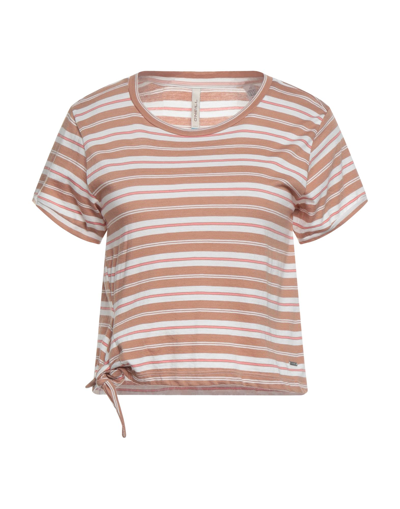 Shop O'neill Woman T-shirt Light Brown Size M Modal, Cotton In Beige