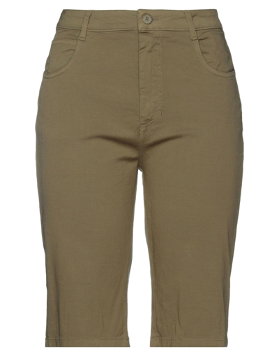 Shop Kaos Woman Shorts & Bermuda Shorts Military Green Size 4 Cotton, Elastane