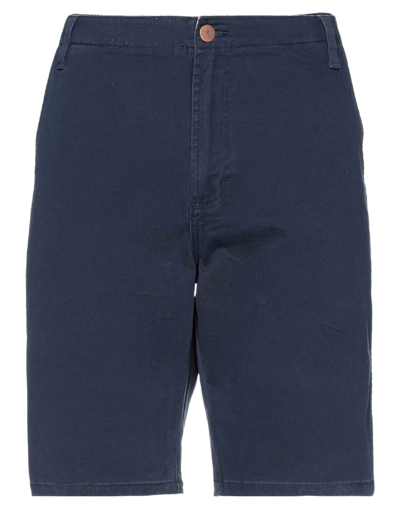 Shop Wrangler Man Shorts & Bermuda Shorts Midnight Blue Size 30 Cotton, Elastane