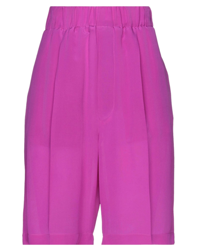 Shop Jejia Woman Shorts & Bermuda Shorts Mauve Size 2 Silk In Purple