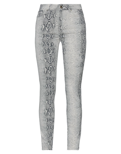 Shop Fracomina Woman Jeans Light Grey Size 25 Cotton, Lycra, Polyester, Elastane