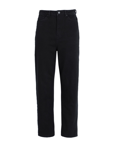 Shop Vero Moda Woman Denim Pants Black Size 29w-32l Cotton, Polyester, Recycled Cotton, Viscose, Elastane
