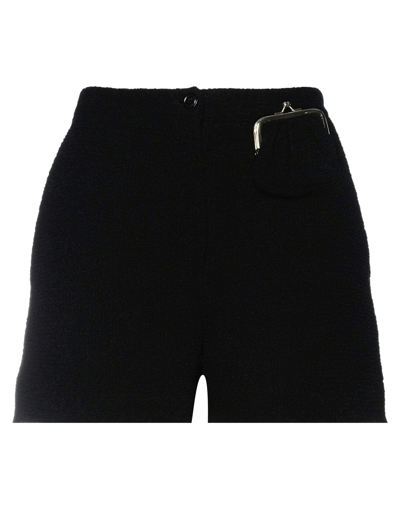 Shop Boutique Moschino Woman Shorts & Bermuda Shorts Black Size 4 Virgin Wool, Polyamide